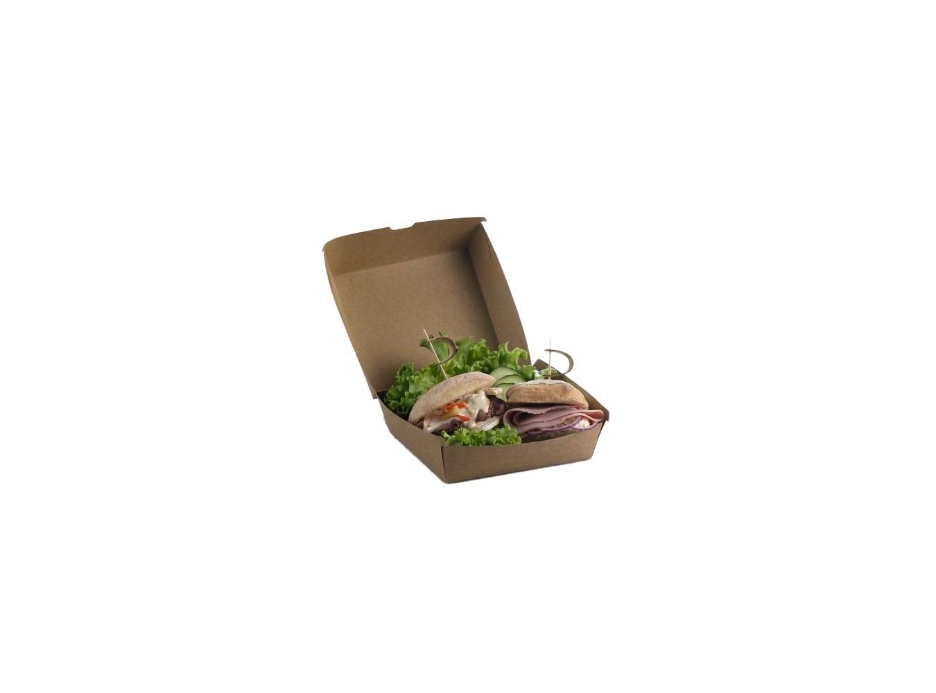 HAMBURGER BOX 900ML HAVANA    PZ.50 N.1