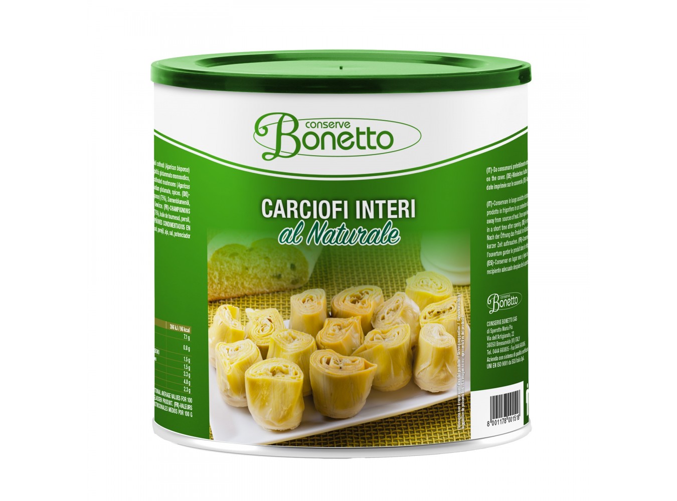 CARCIOFI NATURALE 30/40         KG.2,6X6