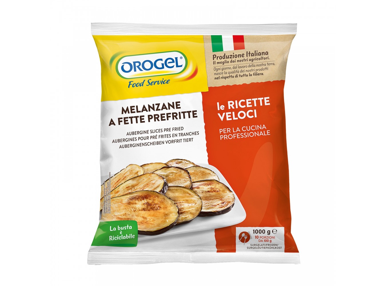 MELANZANE FETTE PREFRITTE OROGEL  KG.1X4