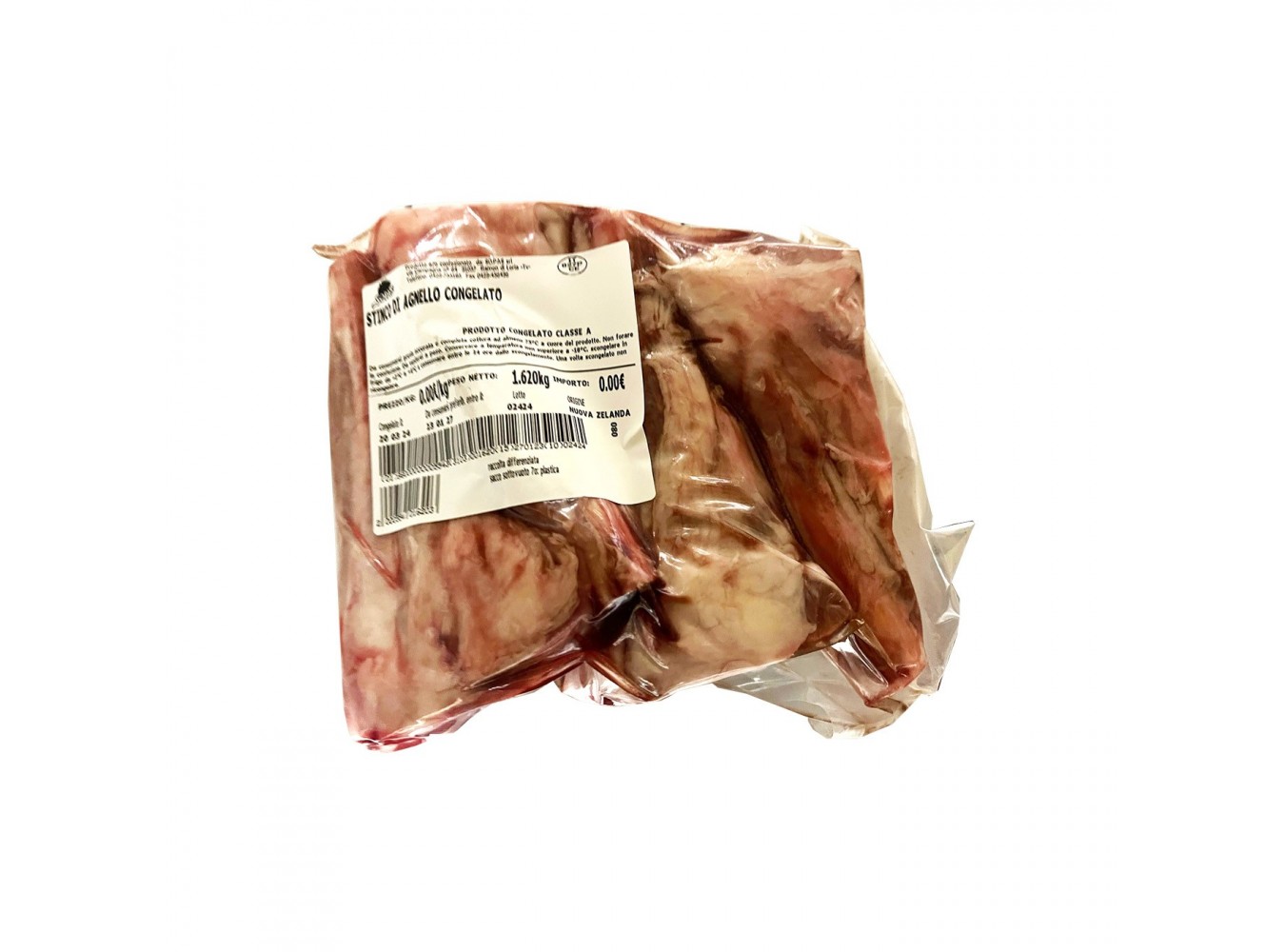 AGNELLO STINCO GELO 3 PEZZI    KG.1,5X8