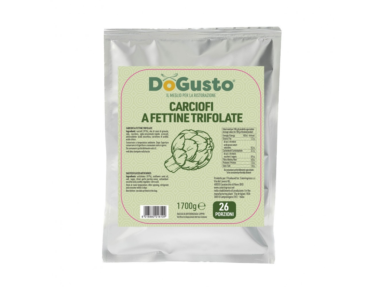 CARCIOFI FETTINE TRIF. DOGUSTO KG.1,7X6