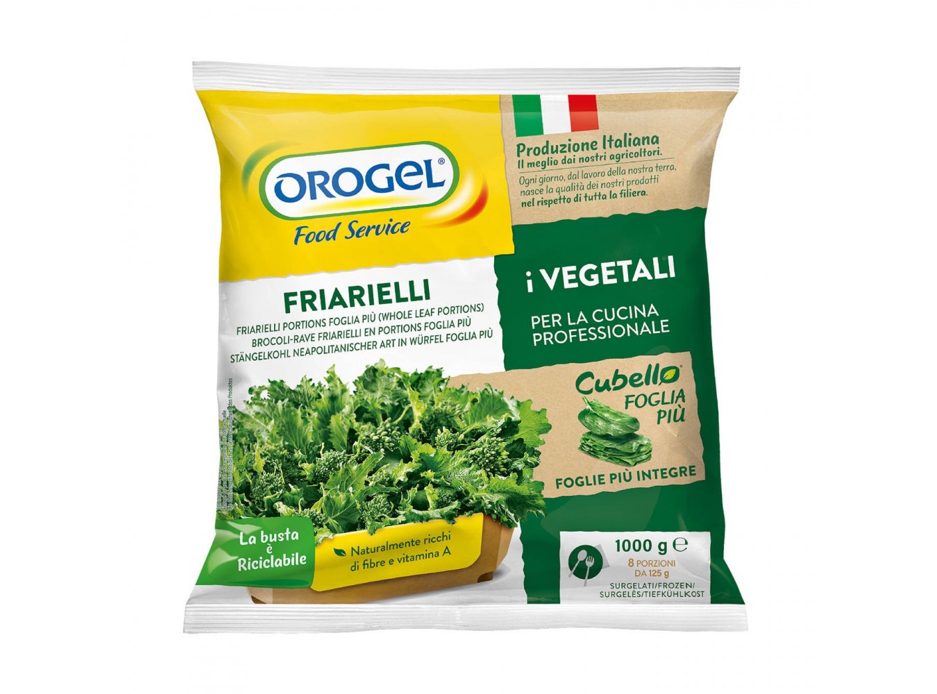 FRIARIELLI CUBETTO OROGEL         KG.1X6