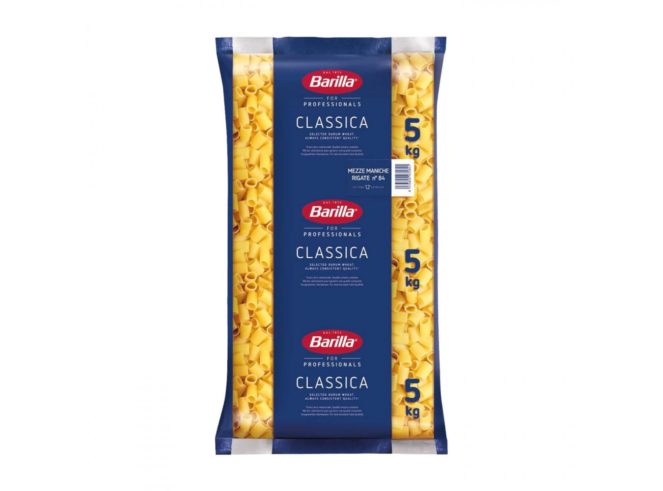BARILLA  84 MEZZE MANICHE RIGATE  KG.5X3