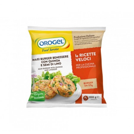 BURGER MAXI QUINOA GR.125 OROGEL  KG.1X4