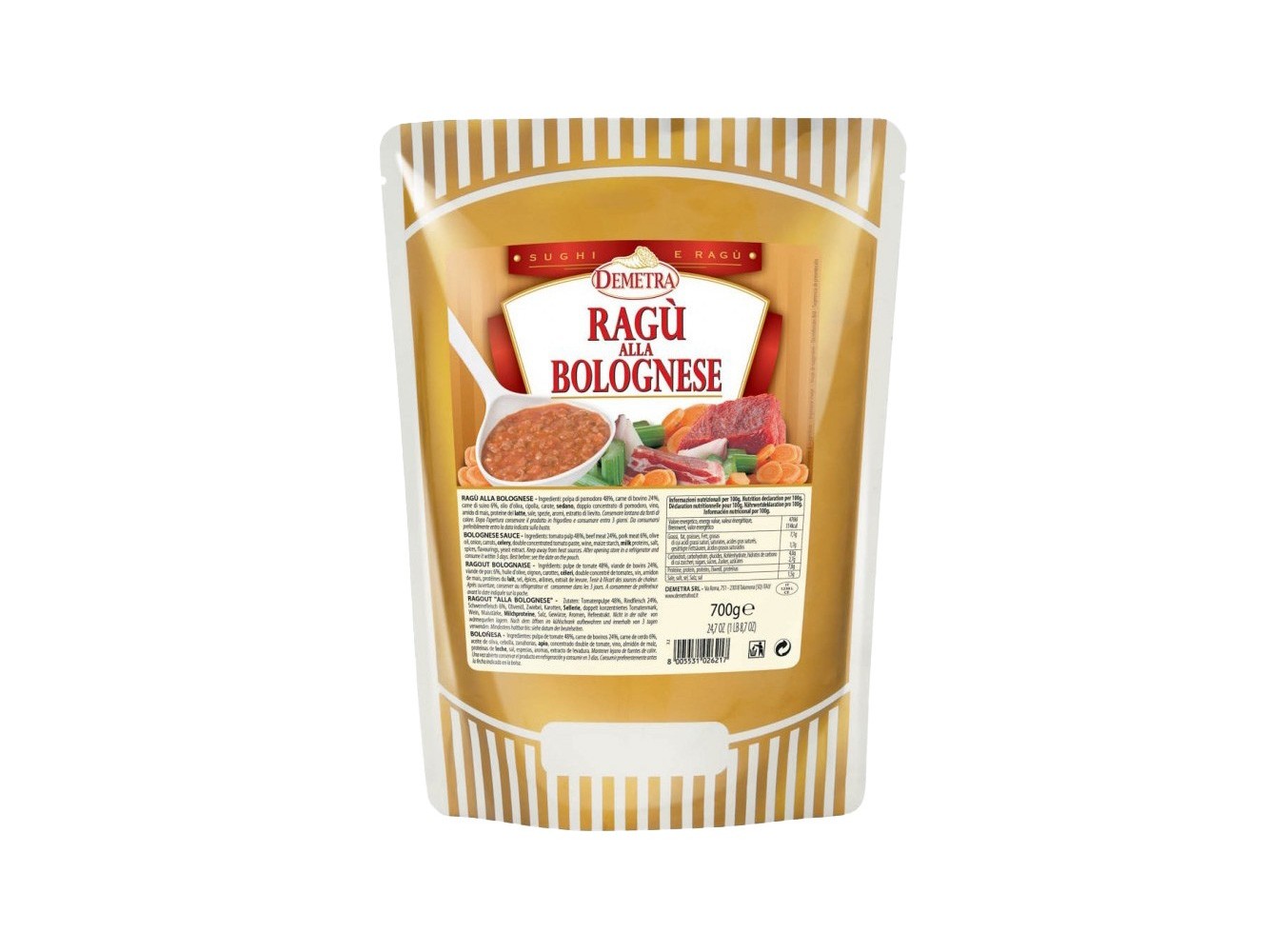 RAGU ALLA BOLOGNESE DEMETRA     GR.700X6