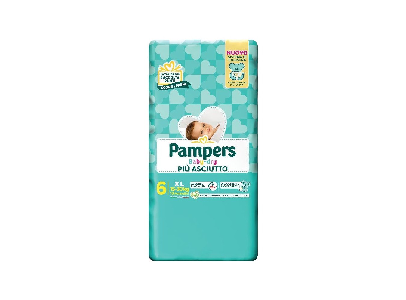 PANN.PAMPERS BABYDRY XL 15/30K PZ.13 N.6