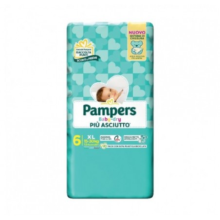 PANN.PAMPERS BABYDRY XL 15/30K PZ.13 N.6