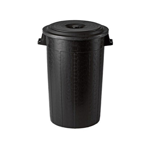 BIDONE IMMONDIZIE NERO LT.100 H.65   N.1