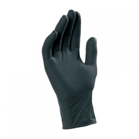 GUANTI NITRILE S/POLVERE NERO M N.100X10
