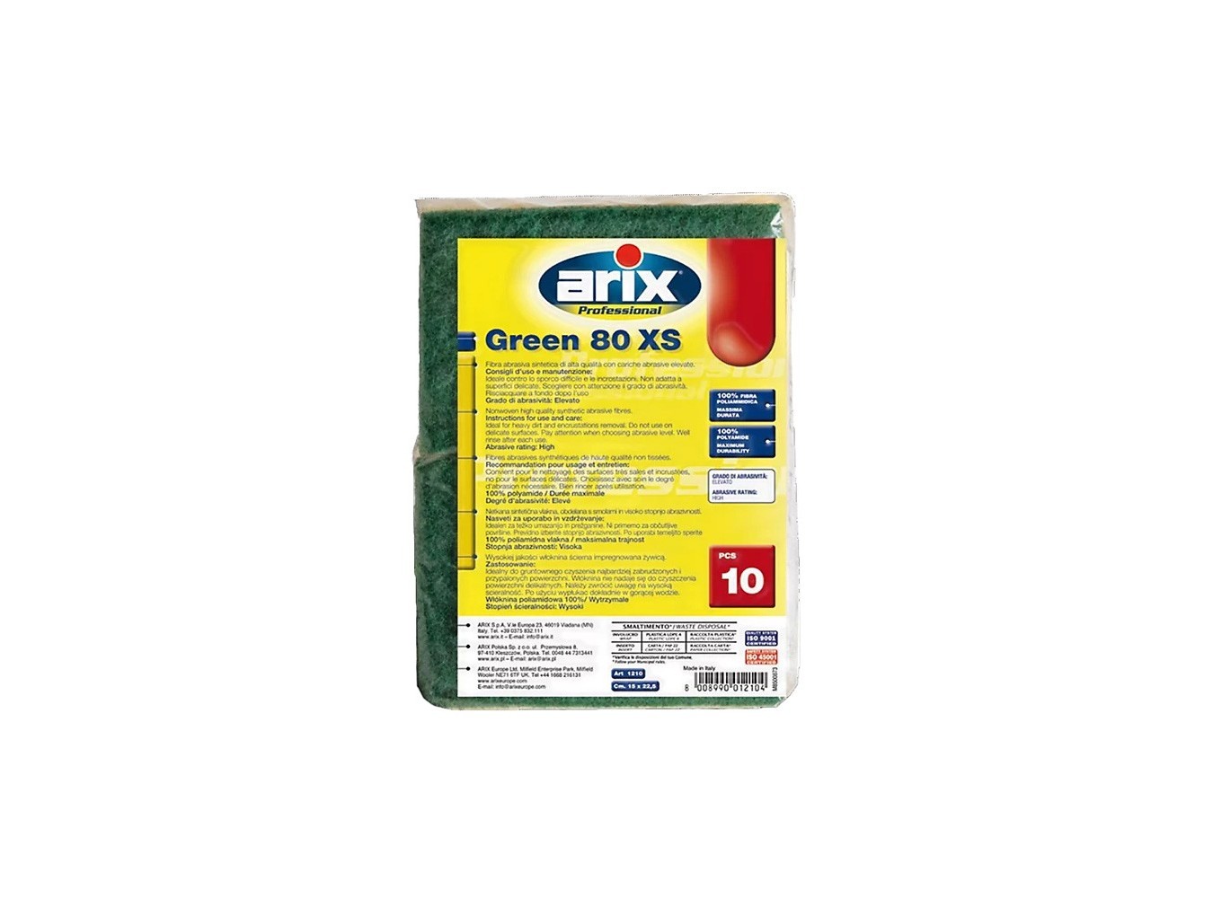 FIBRA ABRASIVA ARIX VERDE 15X20 PZ10 N.8