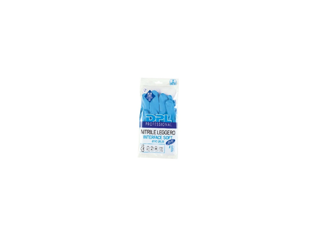 GUANTI NITRILE LEGGERO AZZURRO L  N.10X5