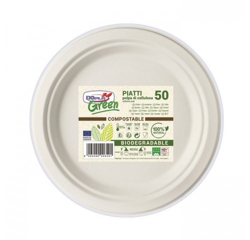 PIATTI PIANI BIODEGR. D22       PZ.50X10