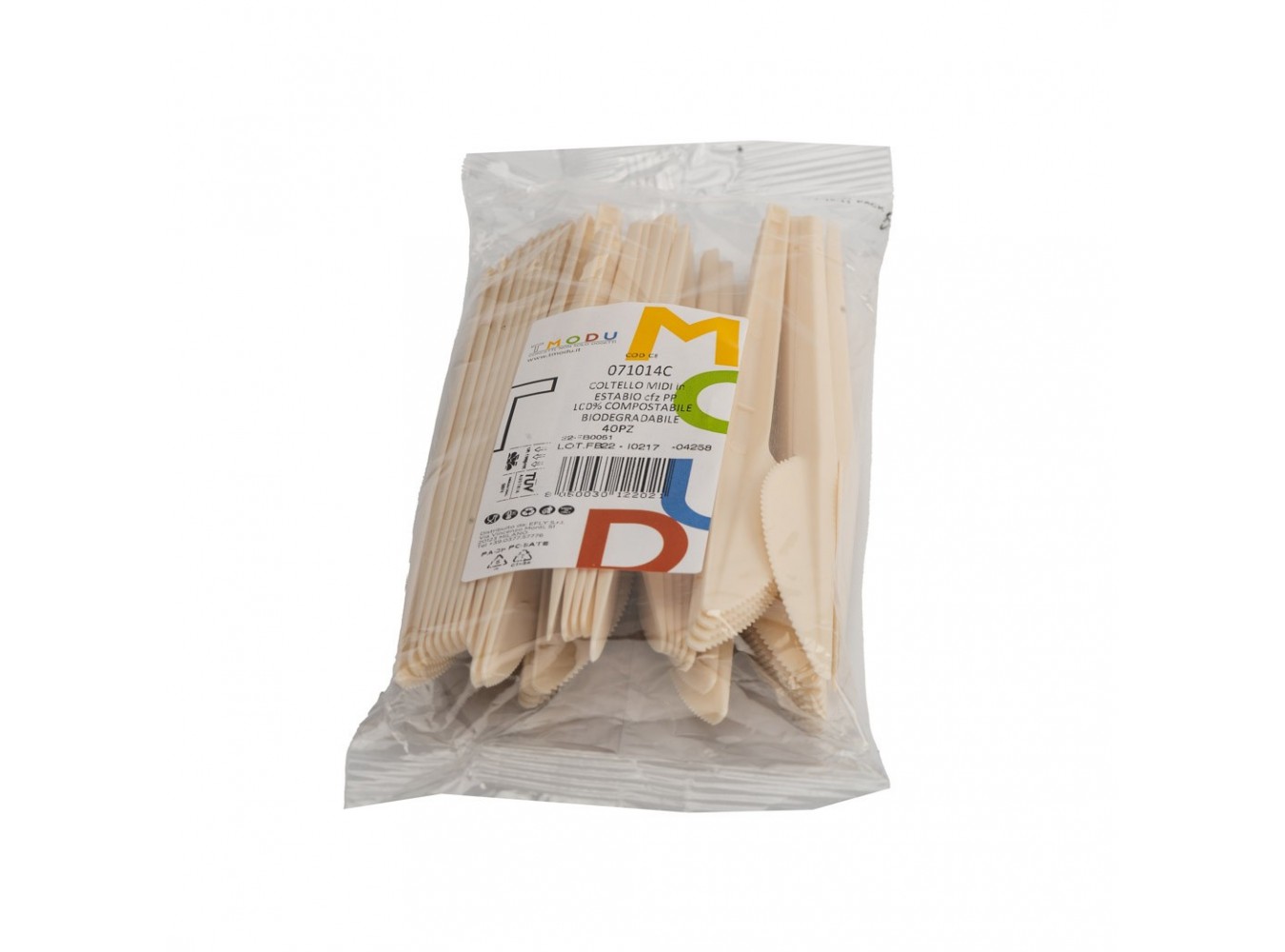COLTELLI BIODEGR. ESTABIO       PZ.40X40