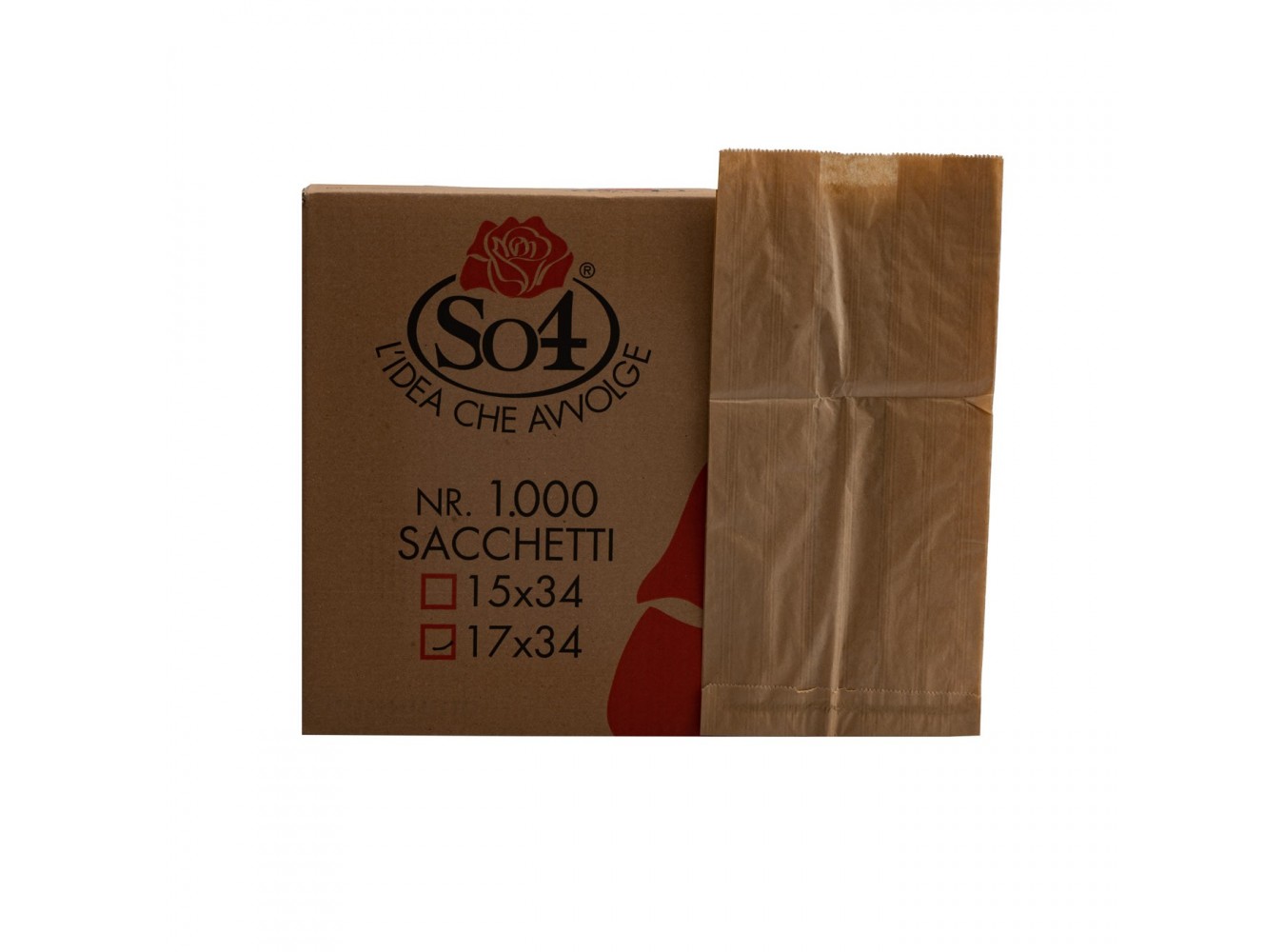 SACCHETTI CARTA AVANA 17X34      PZ.1000