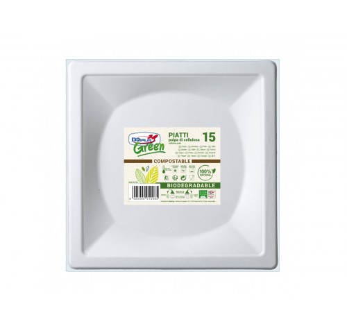 PIATTI QUADRI BIODEGR. 260X260  PZ.15X10