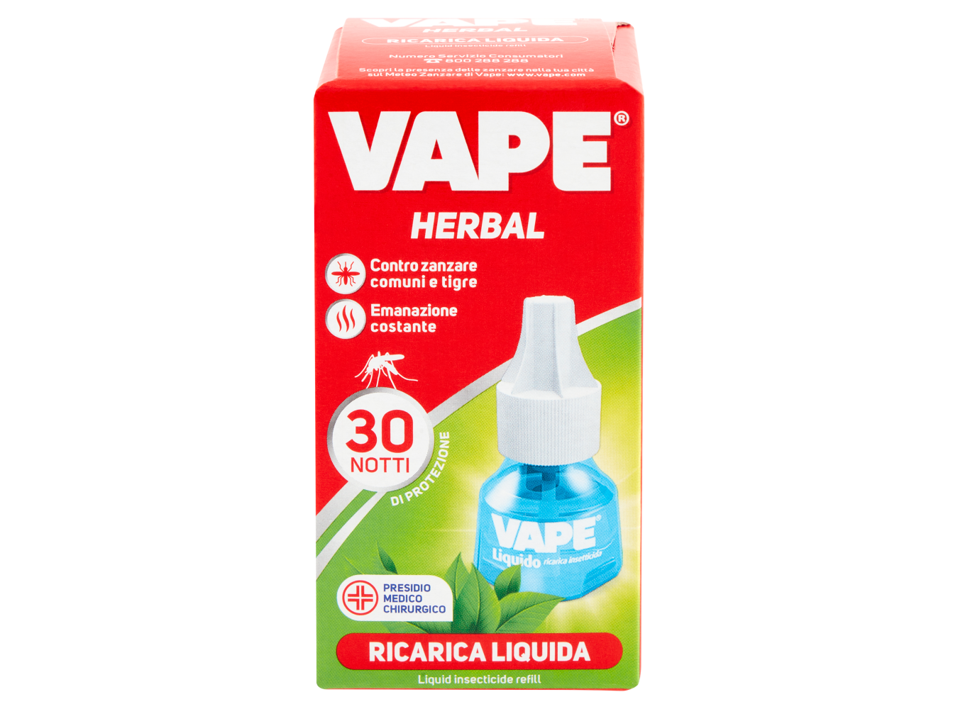 INSET. VAPE RICAR.LIQUIDA M/ZANZARE N.30