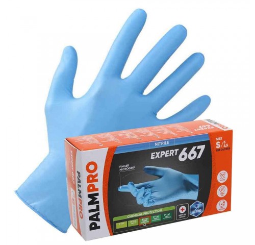 GUANTI NITRILE S/POLVERE BLU XL N.100X10