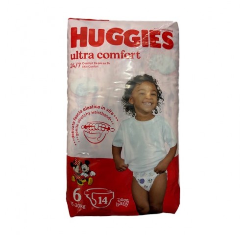 PANN.HUGGIES 15/30KG  PZ.14          N.6