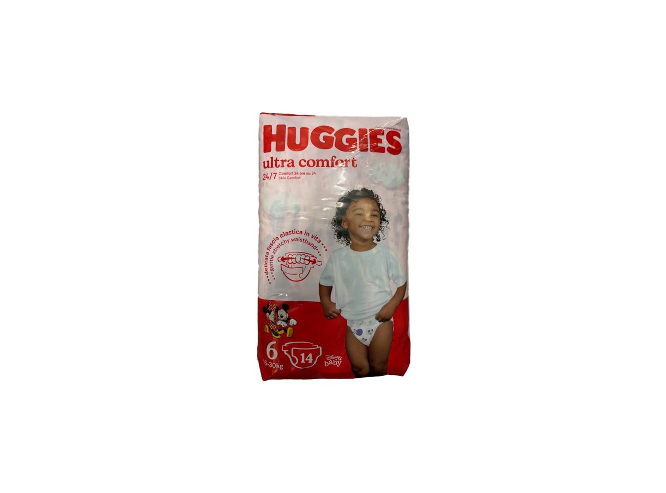 PANN.HUGGIES 15/30KG  PZ.14          N.6