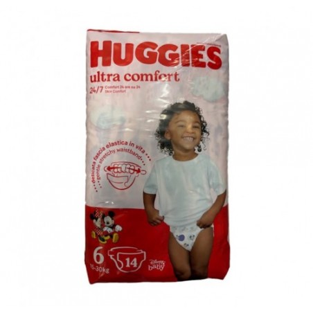 PANN.HUGGIES 15/30KG  PZ.14          N.6
