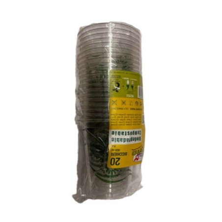 BICCH. BIODEGR.PLA CC.390 TRASP.PZ.20X16