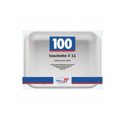 PLASTICA V11 VASCHETTE 1PORZ   PZ.100X10