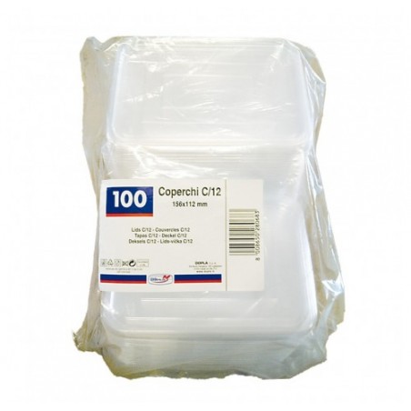 PLASTICA C12 COPERCHI           PZ.100X5