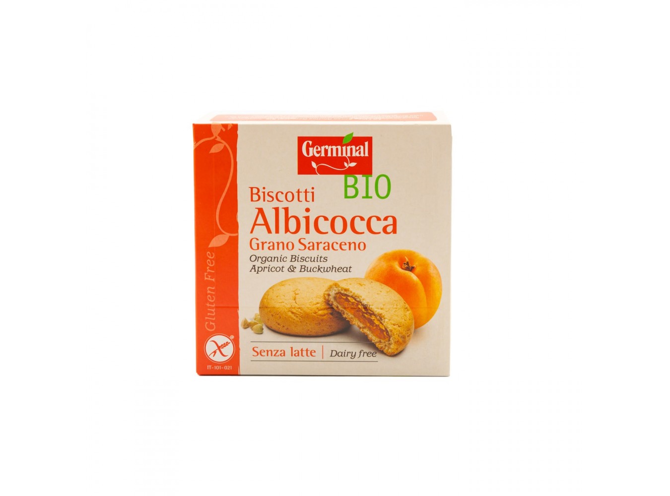 BISC. S/GLUTINE BIO ALBICOCCA  GR.200X10