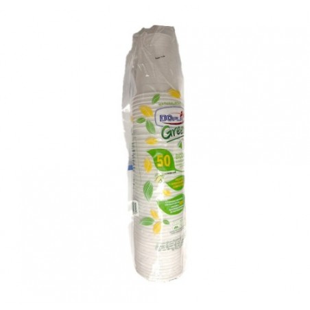 BICCH. BIODEGR.PLA CC.200 BIANCO P.50X30
