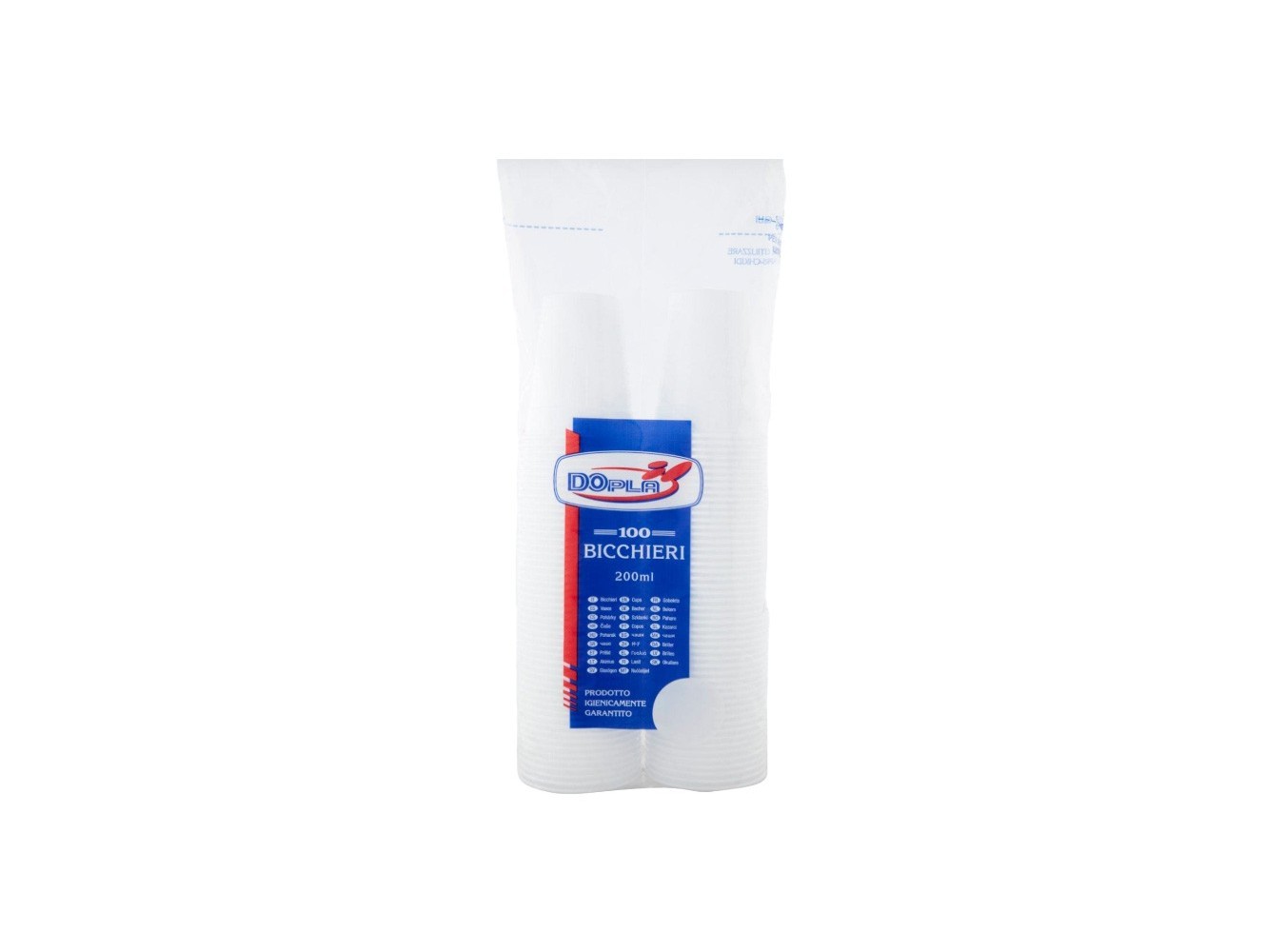 BICCH. BIODEGR.PLA CC.200 BIANCO P.50X30