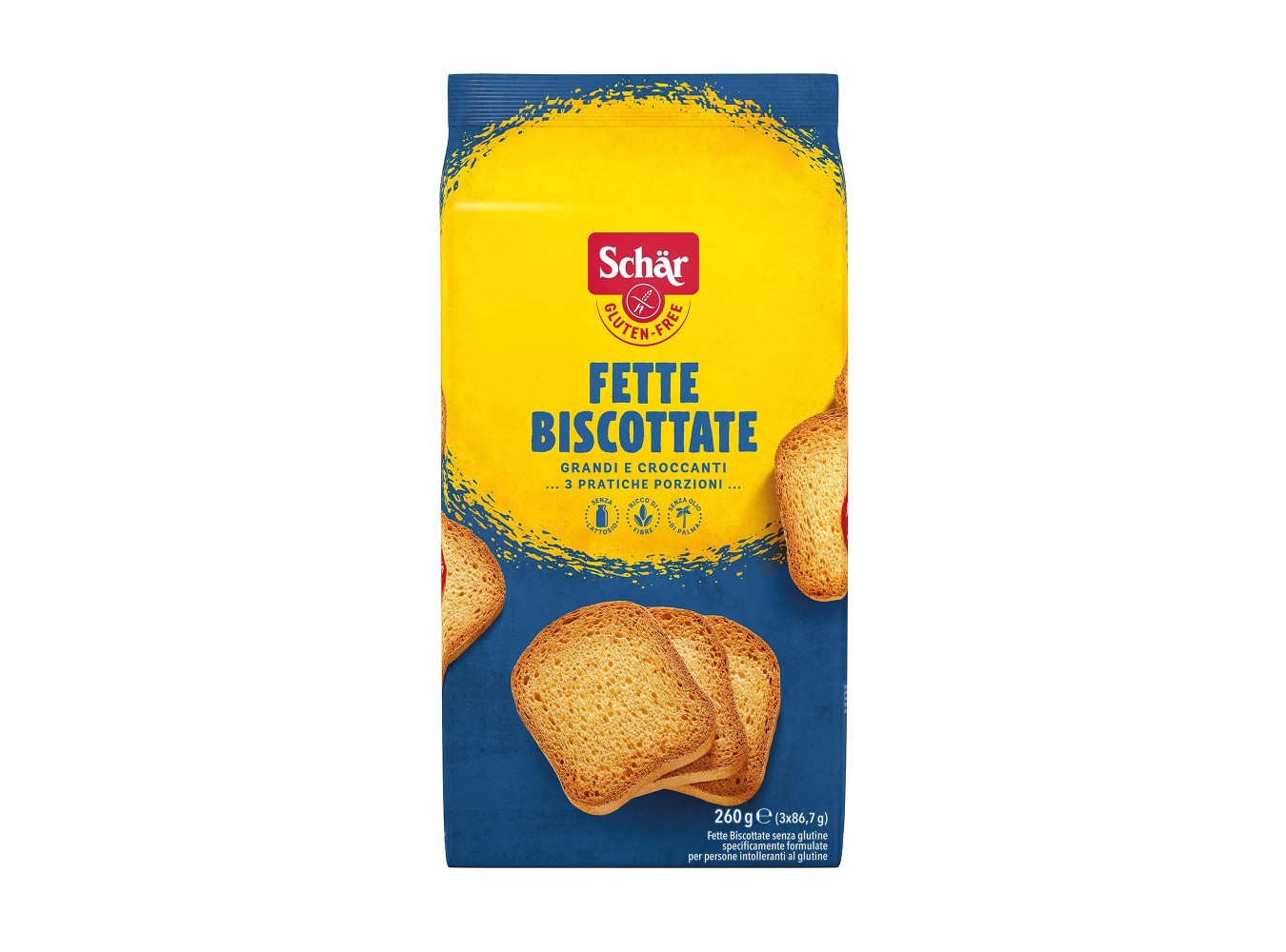 FETTE BISC. S/GLUTINE          GR.260X10