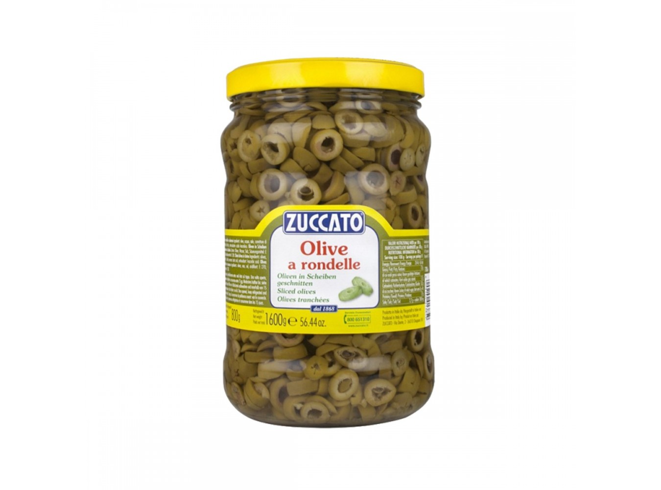 OLIVE VERDI RONDELLE ZUCCATO   ML.1700X6