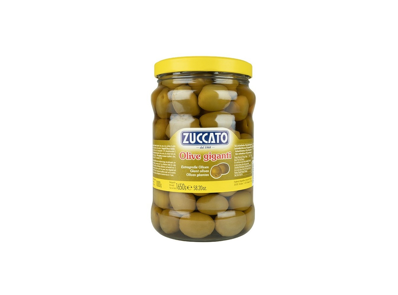 OLIVE VERDI GIGANTI ZUCCATO    KG.1,65X6