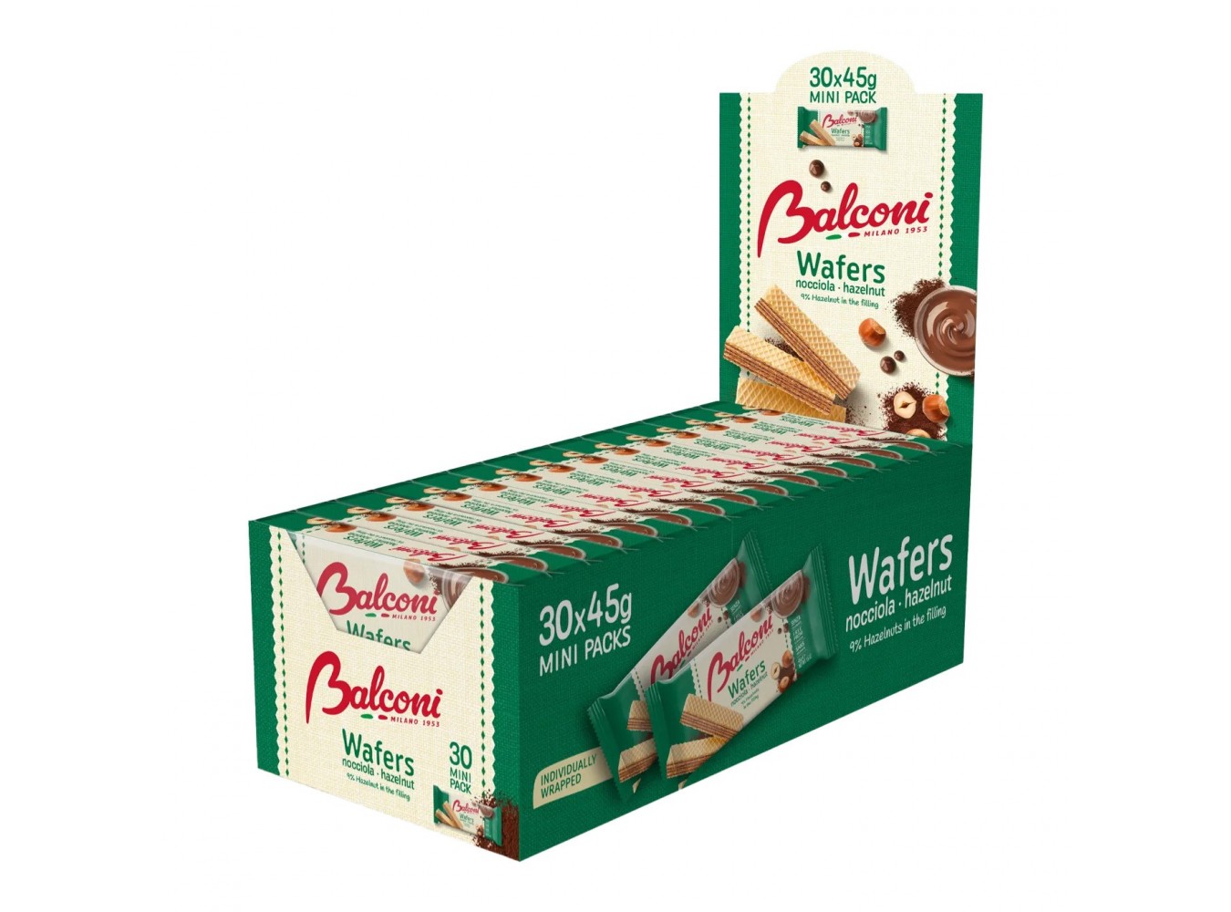 WAFERS NOCCIOLA BALCONI     GR.45X30 N.4