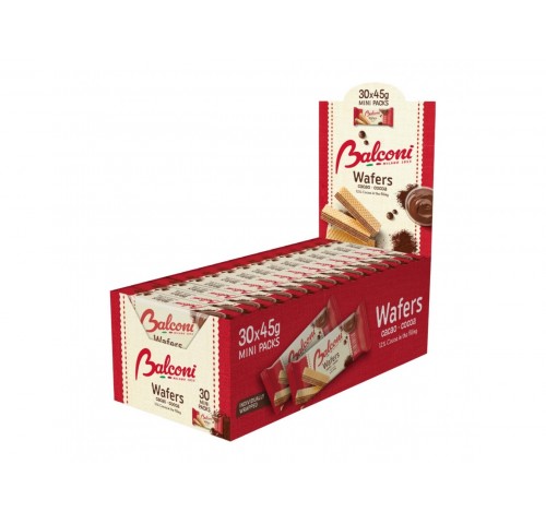 WAFERS CACAO BALCONI        GR.45X30 N.4