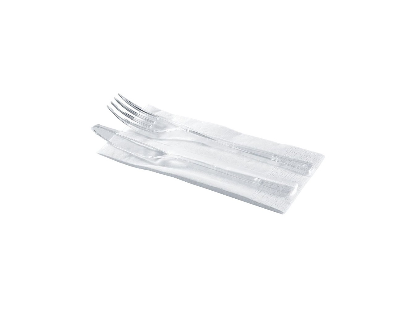 BIS POSATE TRASPARENTE C/TOVAGLIOLO N500
