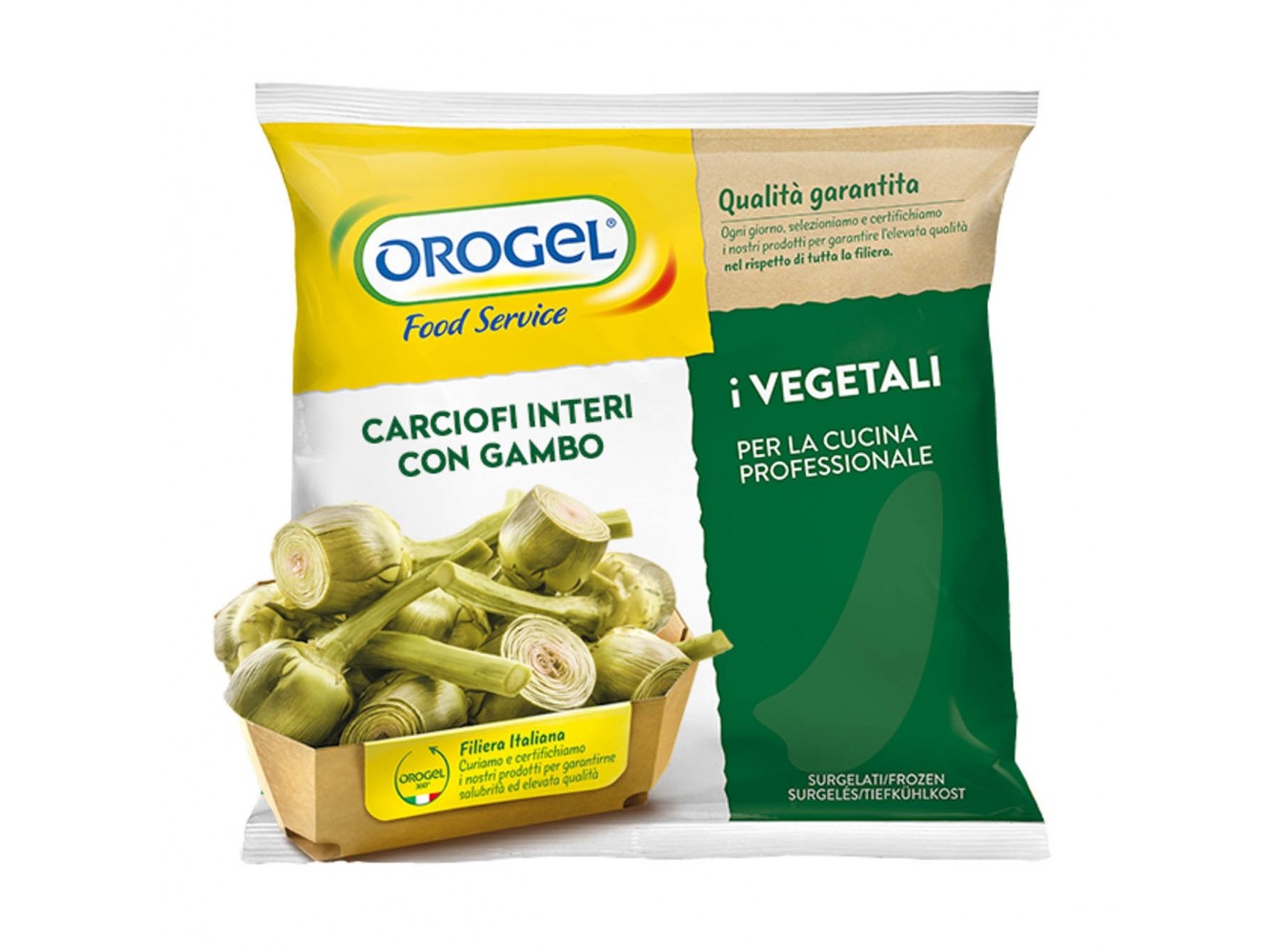 CARCIOFI  C/GAMBO OROGEL          KG.2,5