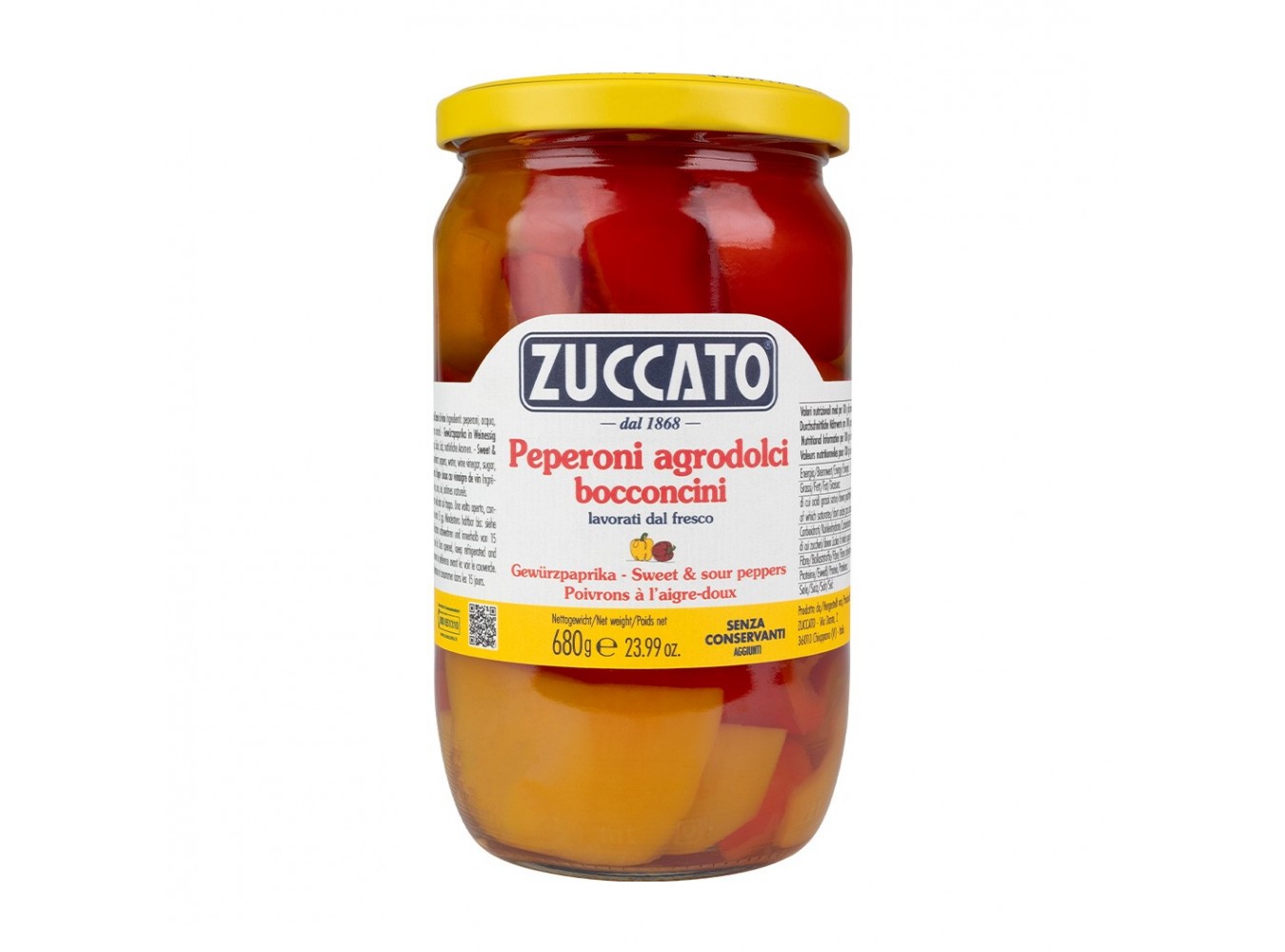 PEPERONI FALDE ZUCCATO         GR.680X12