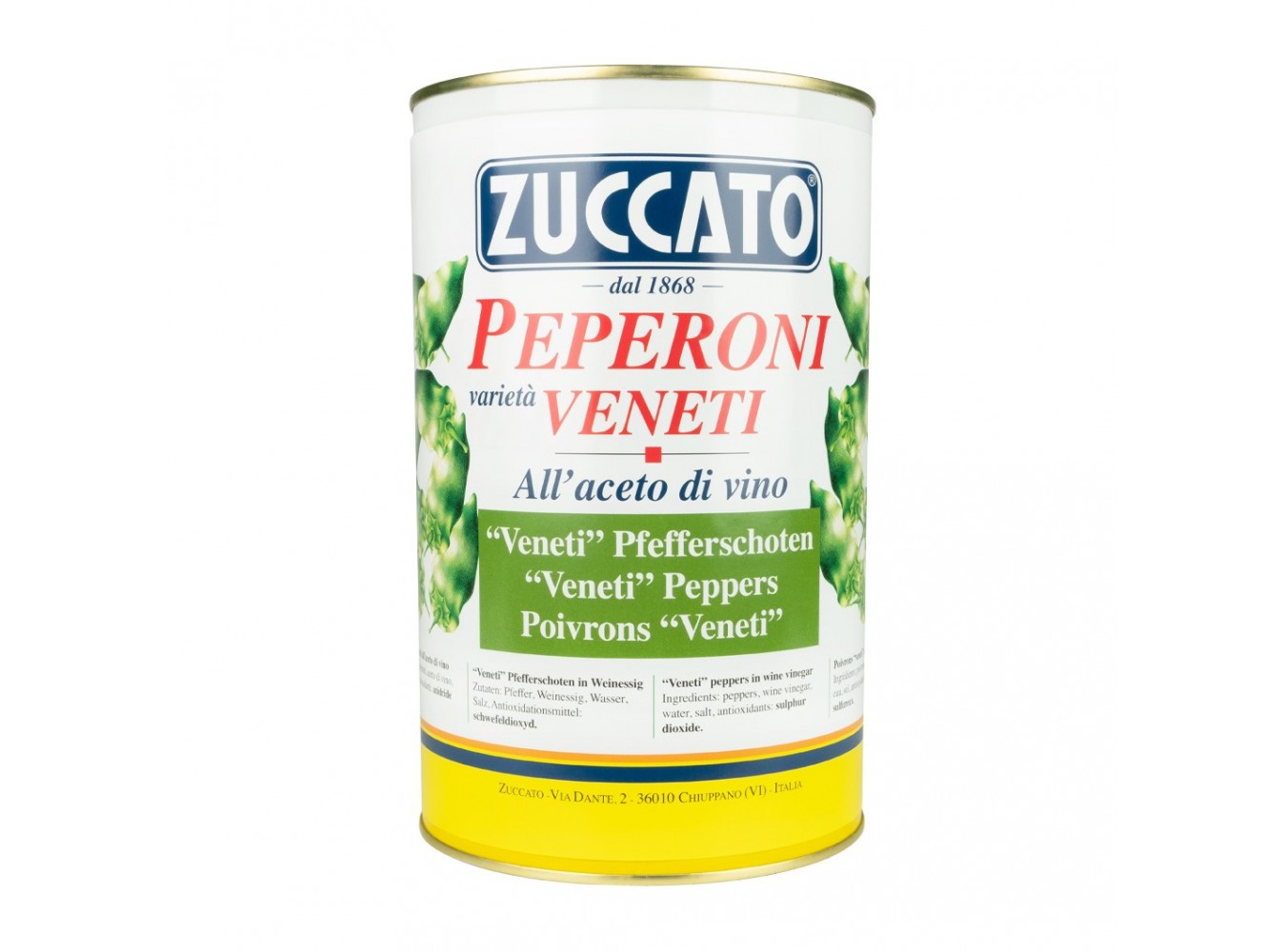 PEPERONI VENETI ZUCCATO         KG.3,9X3