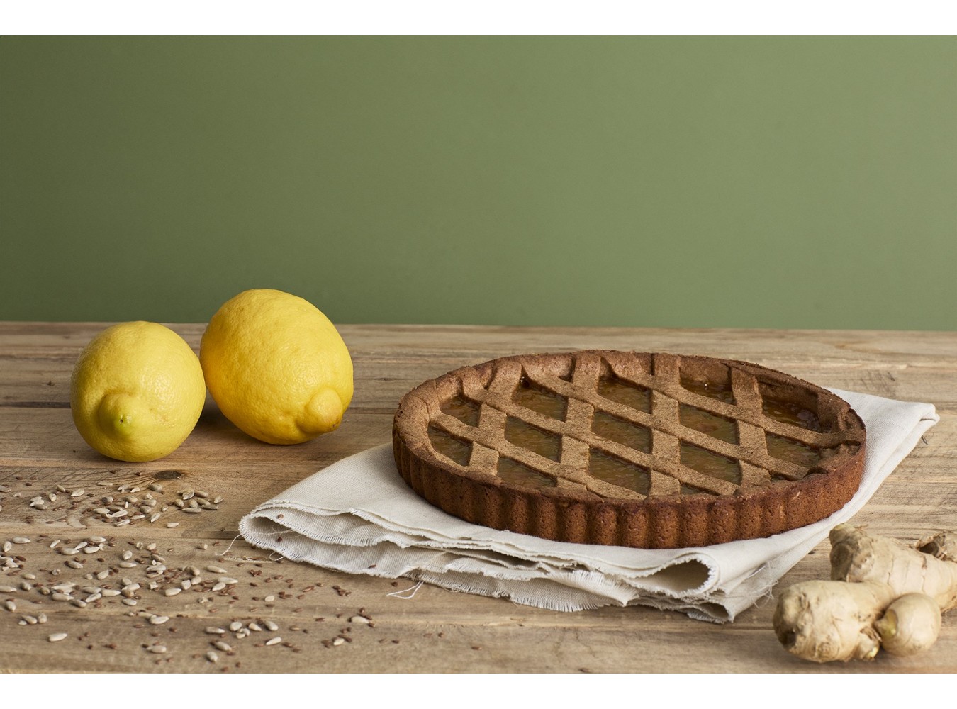 TORTA CROSTATA LIMONE/ZENZERO     GR.900