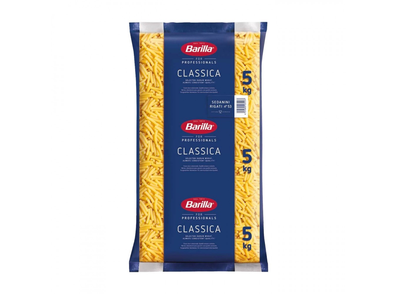 BARILLA  53 SEDANINI RIGATI       KG.5X3
