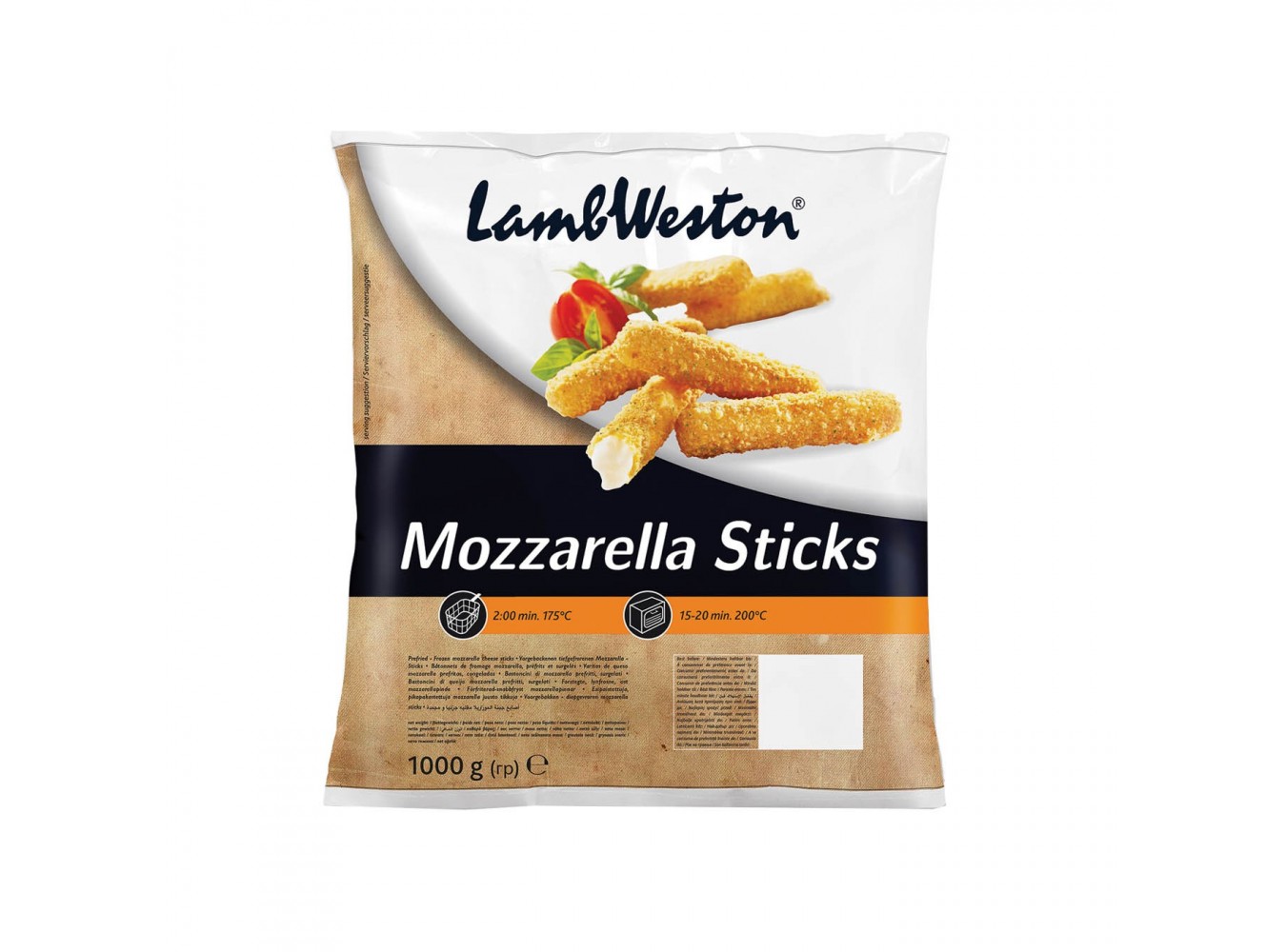 MOZZARELLA STICK LAMB WESTON GELO KG.1X6