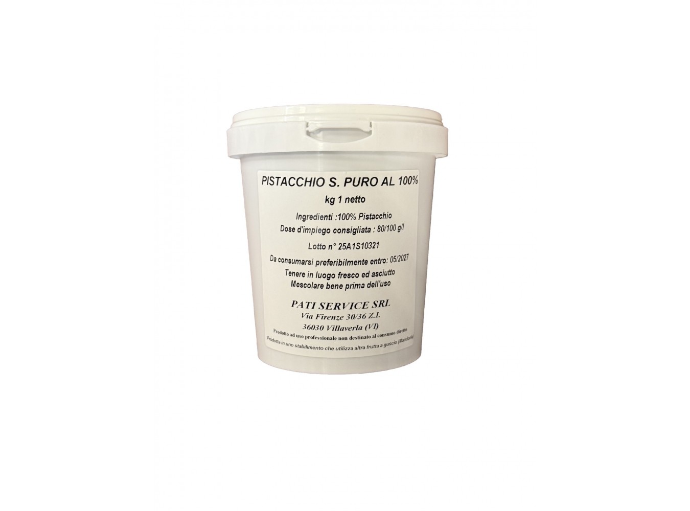 PASTA PISTACCHIO PURO 100%          KG.1