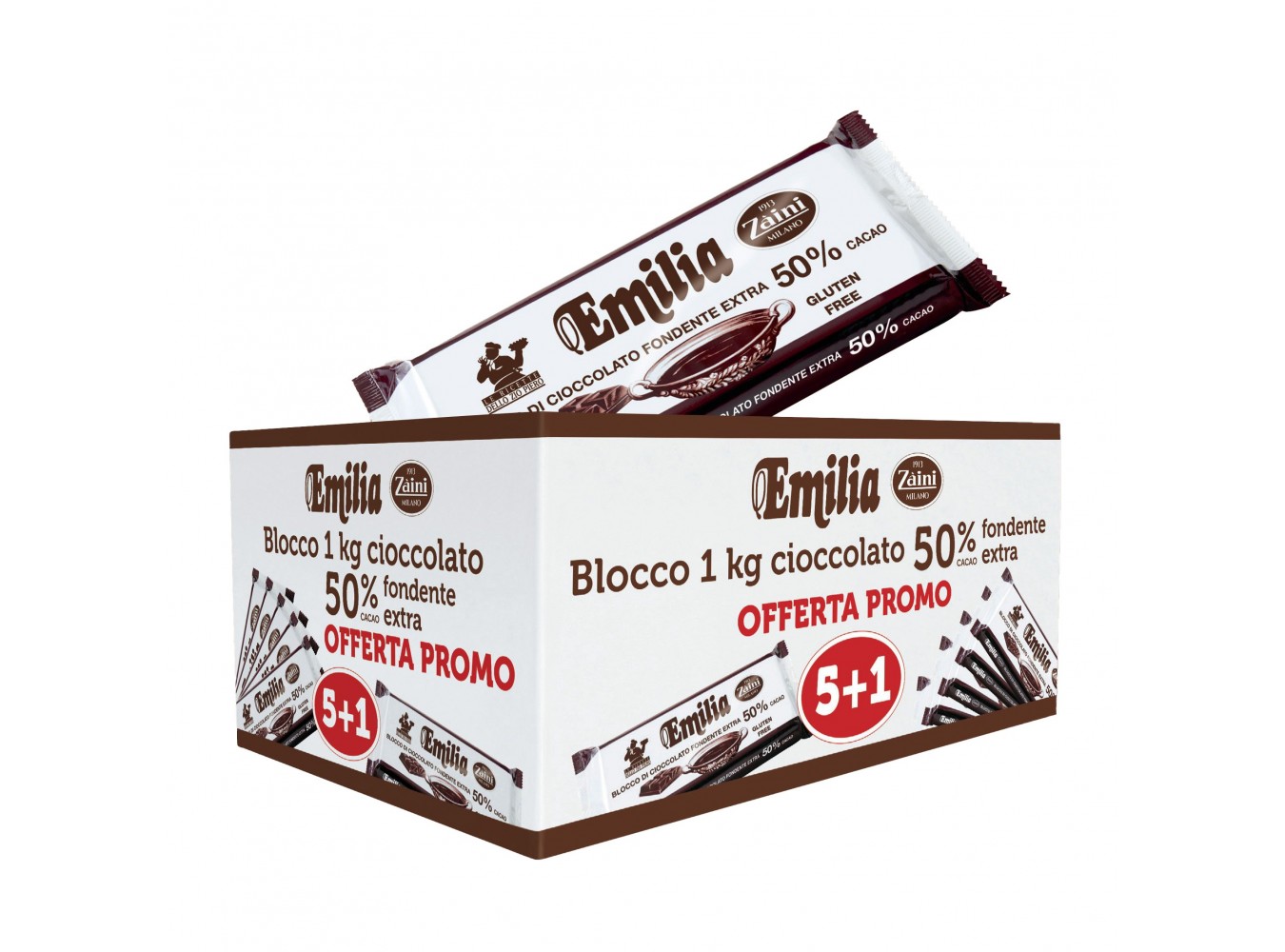 CIOCCOLATO FONDENTE EMILIA PROMO KG5+1OM
