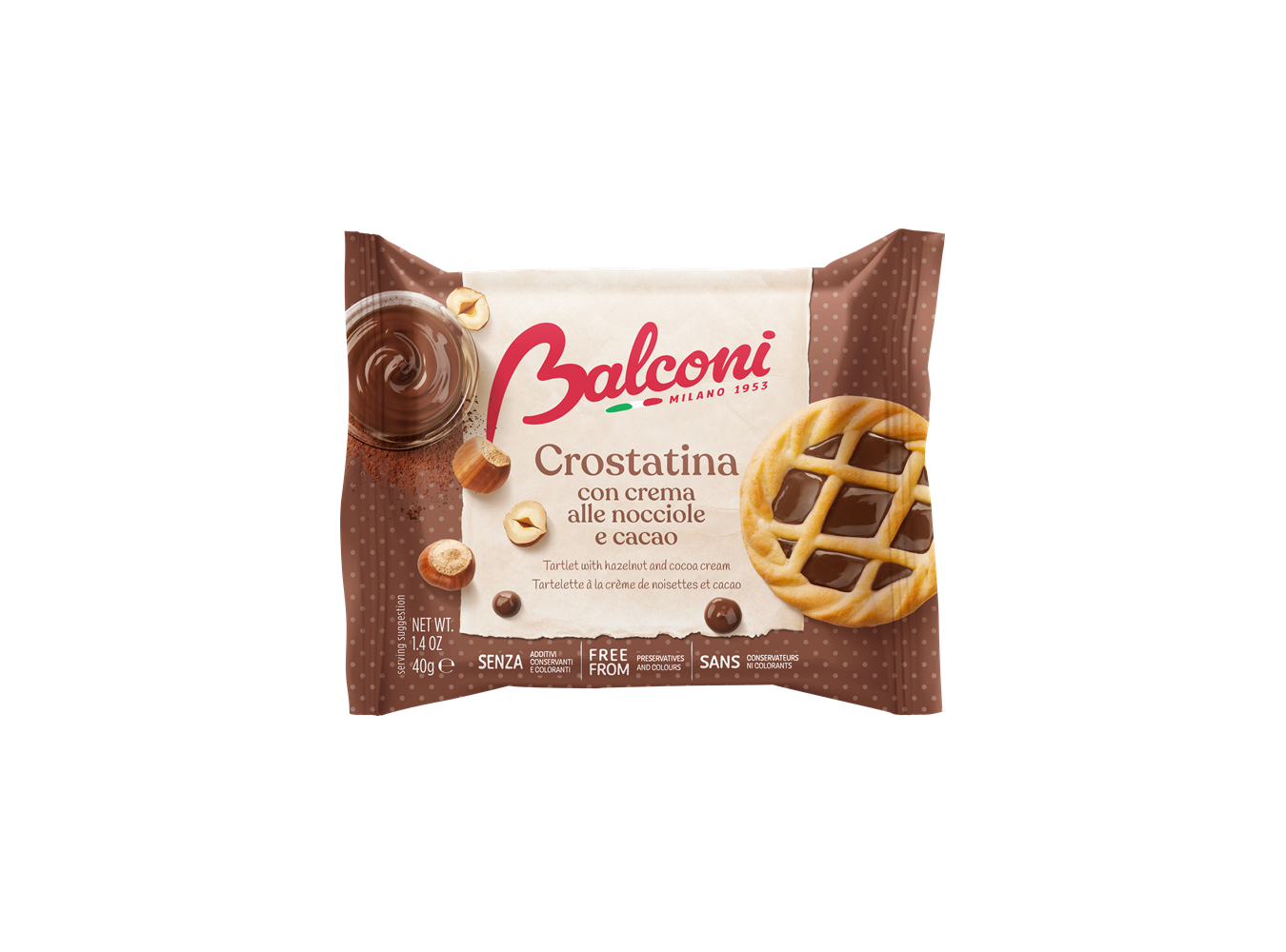 CROSTATINA CACAO BALCONI     GR.40 N.42