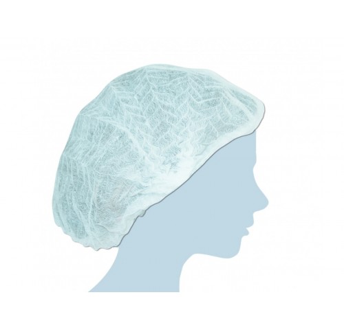 CUFFIA TONDA PLISSE' BIANCO     N.100X10