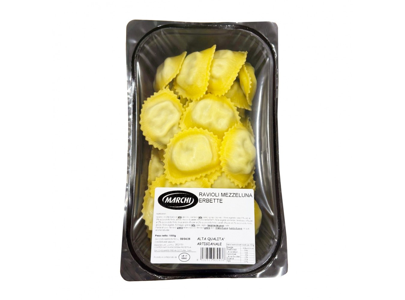 RAVIOLI CON ERBETTE MARCHI        KG.1X8