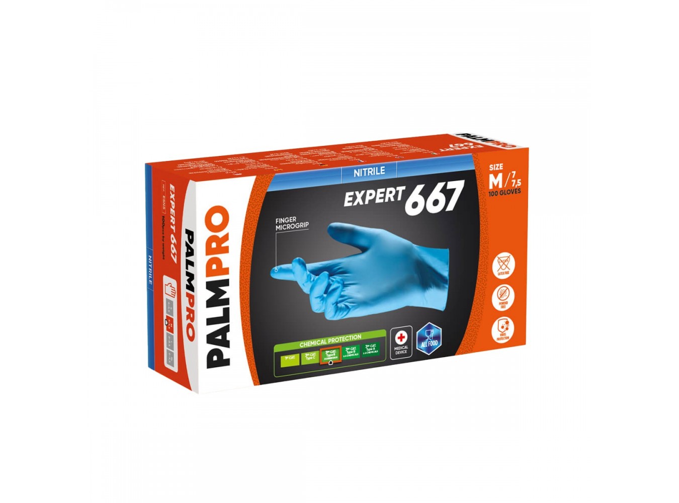 GUANTI NITRILE S/POLVERE BLU XL N.100X10