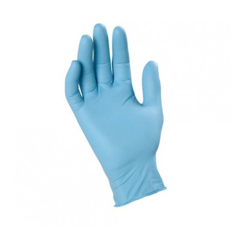 GUANTI NITRILE S/POLVERE BLU M  N.100X10