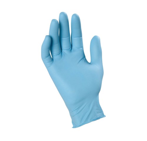 GUANTI NITRILE S/POLVERE BLU S  N.100X10